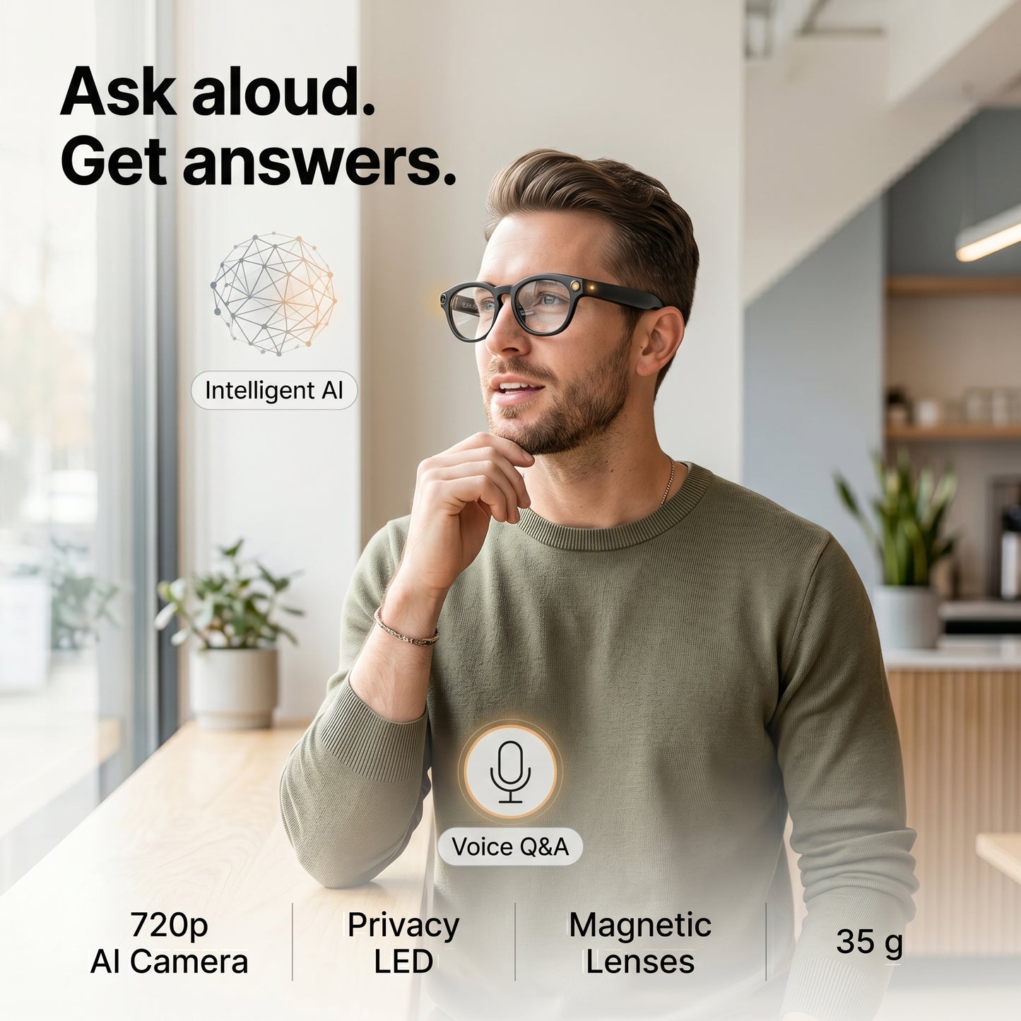 Glance™ AI POV Camera Glasses